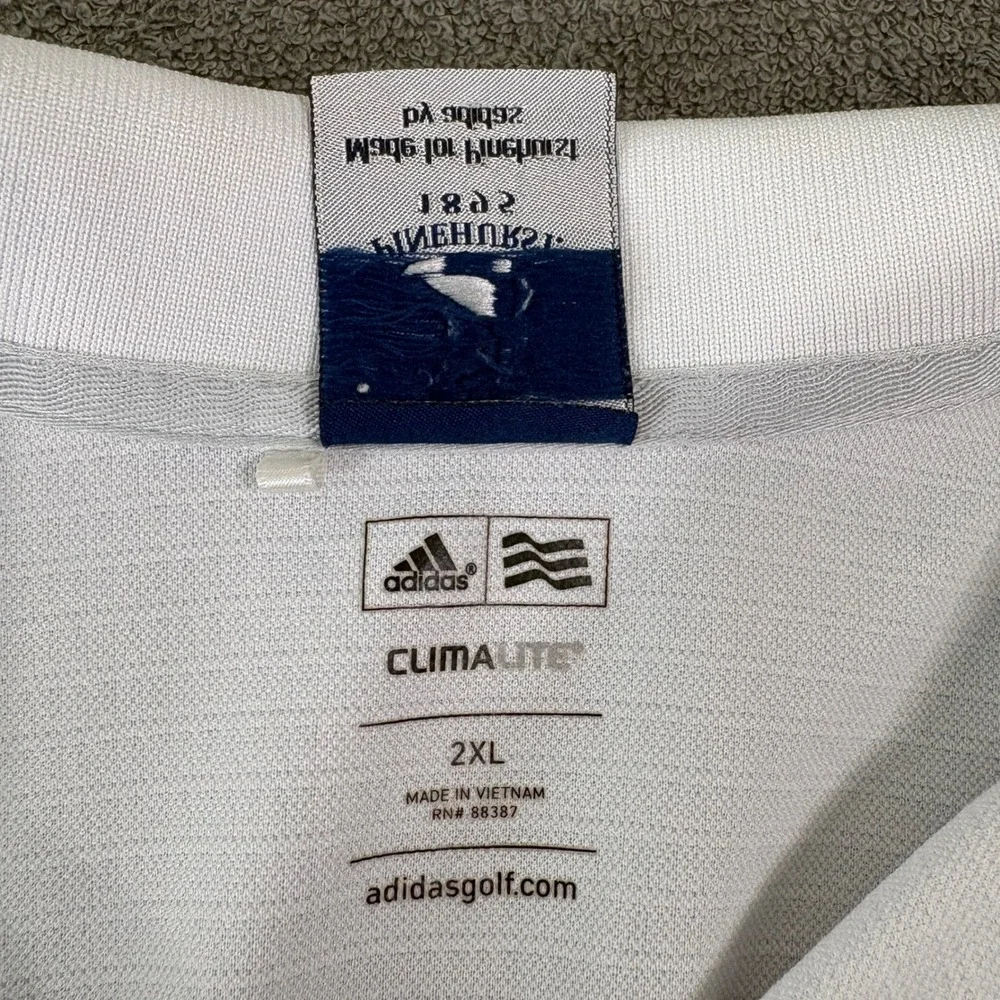 Adidas Golf Polo Mens Size 2XL White Pinehurst 1895 Climalite Performance Active